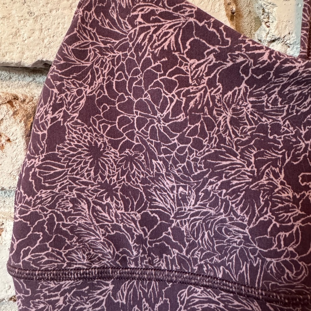 Lululemon Flow Y Bra Arabesque Antoinette Smoky Quartz - W2AUPS - Size 10 - Picture 2 of 5